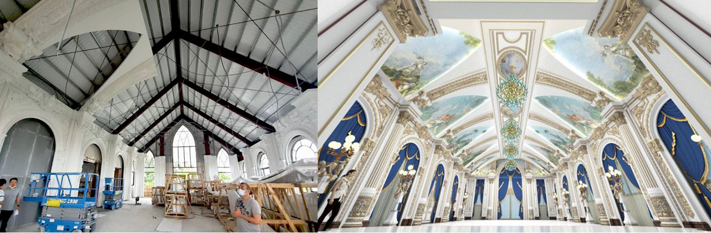 Construction before and after